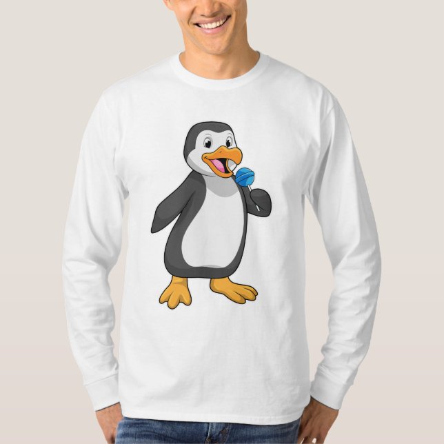 Camiseta Pingüino con dulces de Lollipop (Anverso)