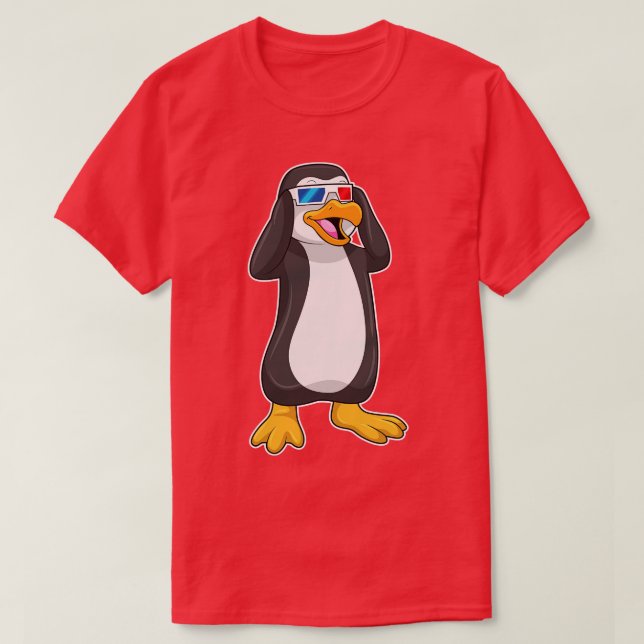 Camiseta Pingüino con gafas (Diseño del anverso)