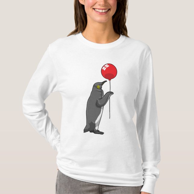 Camiseta Pingüino con globo (Anverso)