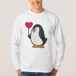 Camiseta Pingüino con globo cardíaco