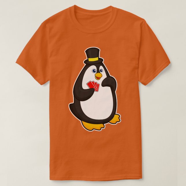 Camiseta Pingüino con Gorra con tarjetas (Diseño del anverso)