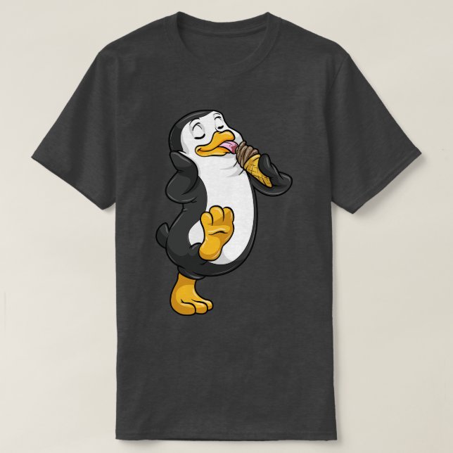 Camiseta Pingüino con helado (Diseño del anverso)