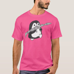 Camiseta Pingüino Con Lanzador De Cohetes