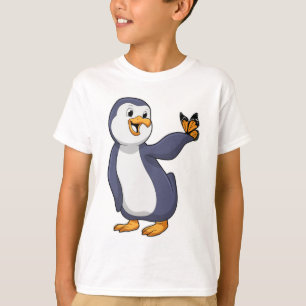 Camiseta Pingüino con mariposa