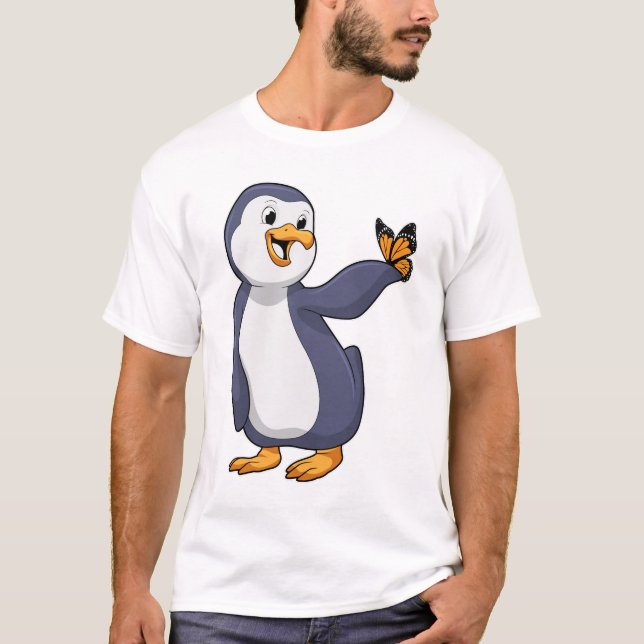 Camiseta Pingüino con mariposa (Anverso)