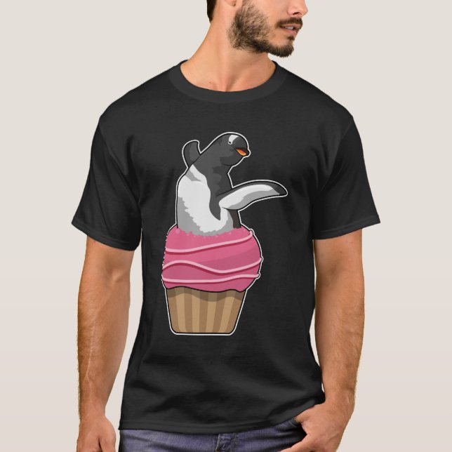 Camiseta Pingüino con Muffin (Anverso)