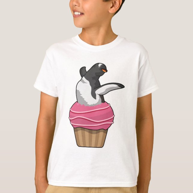 Camiseta Pingüino con Muffin (Anverso)