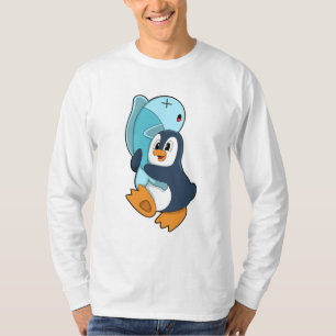 Camiseta Pingüino con pescado