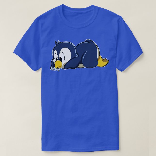 Camiseta Pingüino con pescado 2 (Diseño del anverso)
