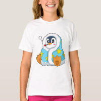 Pingüino con termómetro clínico