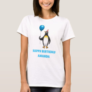Camiseta Pingüino con un globo azul