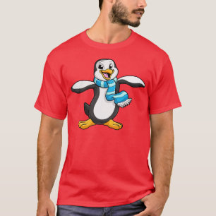 Camiseta Pingüino con una bufanda