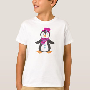 Camiseta Pingüino Cuesto, Pingüino Con Gorra, Pingüino Con 