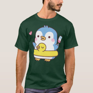 Camiseta Pingüino Cuto Con Piscina Flota