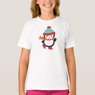 Camiseta Pingüino Cuto, Pingüino De Patinaje Hielo, Gorra,