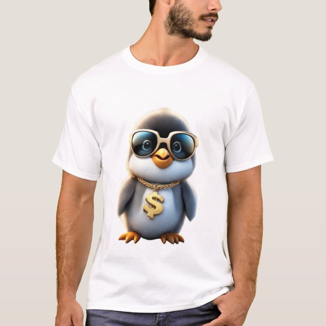 Camiseta Pingüino Cuto Y Guay Fluffy (Anverso)