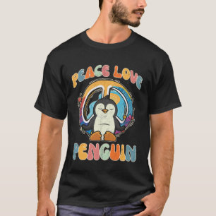 Camiseta Pingüino de amor por la paz Hippie Yoga Bird Medit