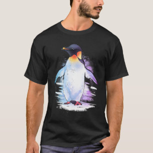 Camiseta Pingüino de arte de impresión de animales colorido