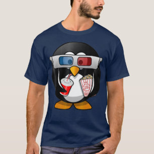 Camiseta Pingüino de cine nocturno - animal lindo