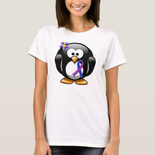 Camiseta Pingüino de cinta azul y púrpura