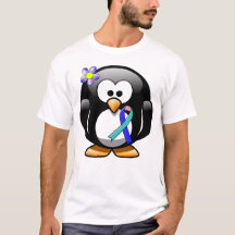Pingüino de cinta verde azulada/rosa/azul