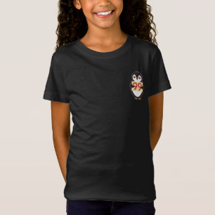 Camiseta Pingüino de Dibujos Animados Sosteniendo el Número