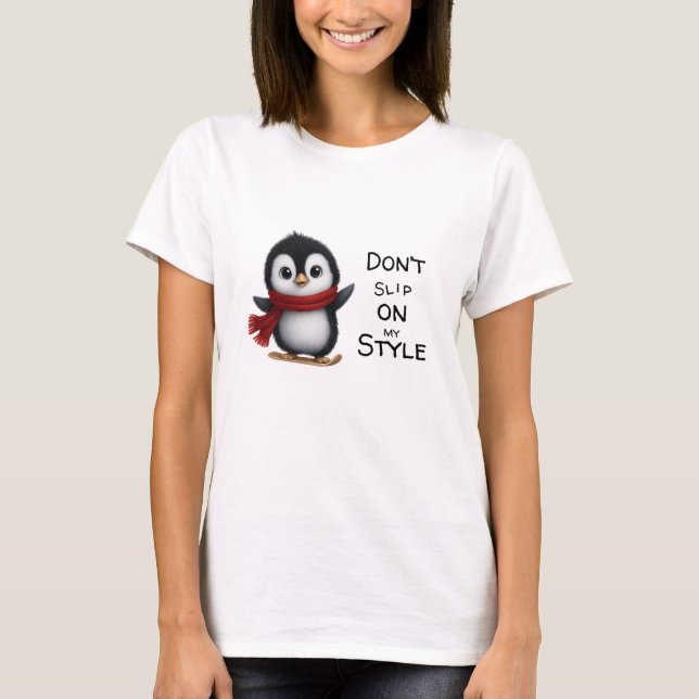 Camiseta Pingüino de Esquí (Anverso)