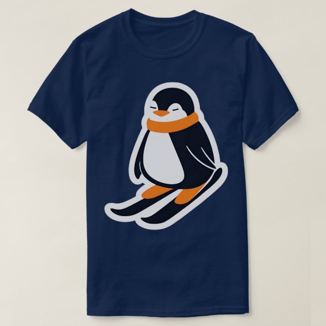 Camiseta Pingüino de esquí (Diseño del anverso)