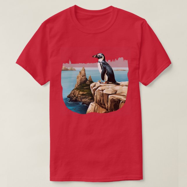 Camiseta Pingüino de Galápagos TShirt 1 (Diseño del anverso)