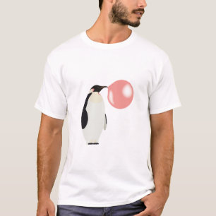Camiseta Pingüino de goma de burbuja que explota burbuja