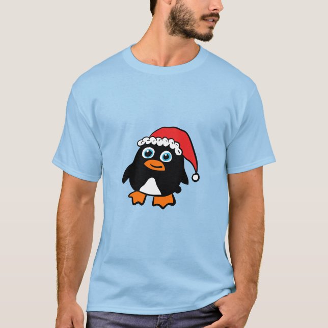 Camiseta Pingüino de gorra de Santa (Anverso)