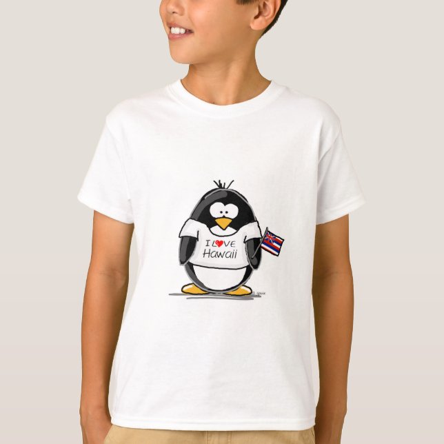 Camiseta Pingüino de Hawaii (Anverso)