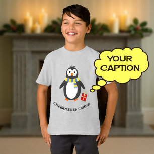Camiseta Pingüino de invierno lindo juguetón personalizado