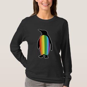 Camiseta Pingüino de la bandera arcoíris del orgullo gay Lg