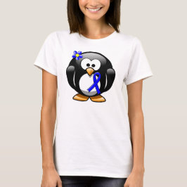 Camiseta Pingüino de la cinta azul de la conciencia