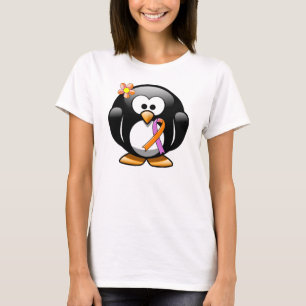 Camiseta Pingüino de la Cinta de Concienciación Orquídea y 
