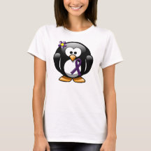 Pingüino de la cinta de la conciencia púrpura