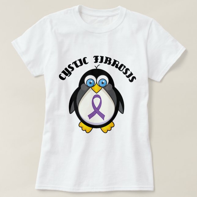 Camiseta Pingüino de la fibrosis quística (Diseño del anverso)