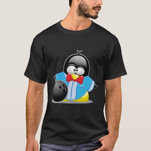 Camiseta Pingüino de los bolos (Anverso)