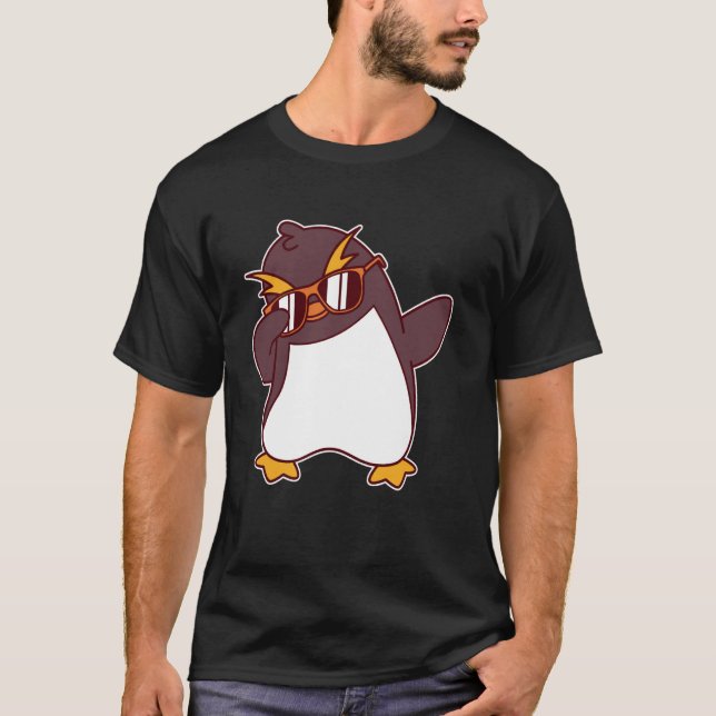 Camiseta Pingüino de Macarrones Cute Dabbing (Anverso)