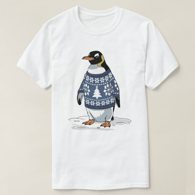 Camiseta Pingüino de Navidad (Diseño del anverso)