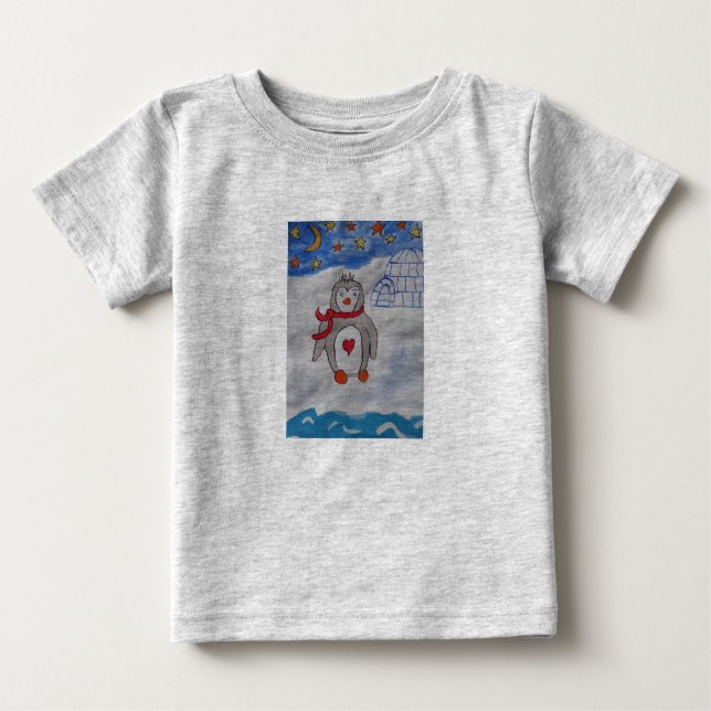 Camiseta Pingüino de Nieve de Invierno (Anverso)