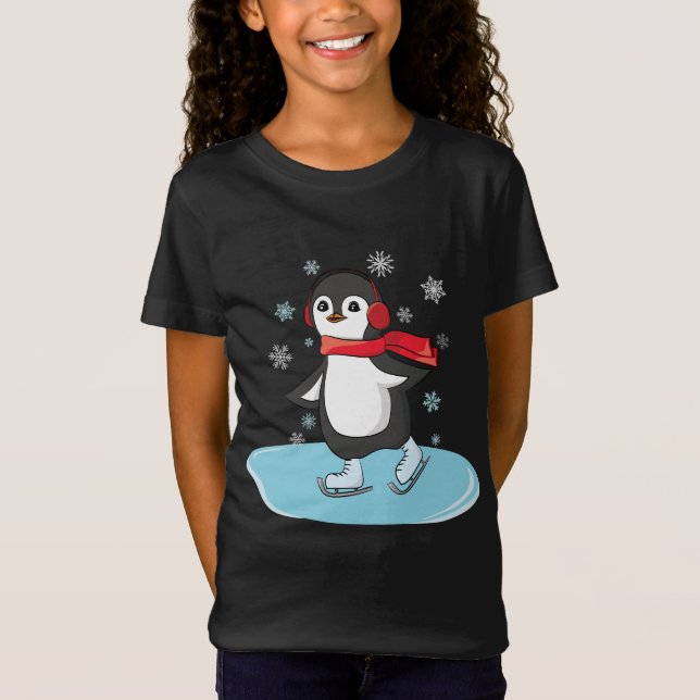 Camiseta Pingüino de patinaje sobre hielo (Anverso)