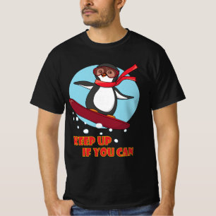 Camiseta Pingüino De Snowboard Sigue Siendo Posible