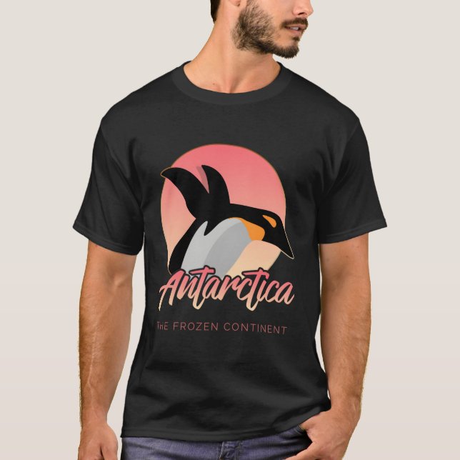 Camiseta Pingüino de sol de medianoche Antártida (Anverso)
