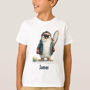 Camiseta Pingüino de tenis infantil personalizado de invier