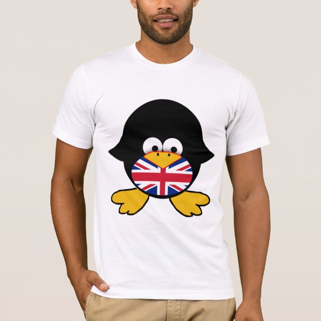 Camiseta Pingüino de Union Jack (Anverso)