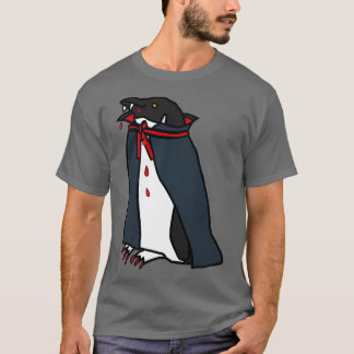 Camiseta Pingüino de vampiro de horror de Halloween
