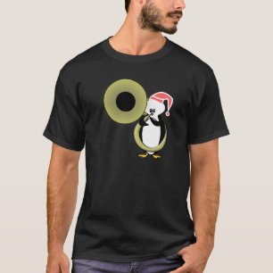 Camiseta Pingüino del bebé con la tuba