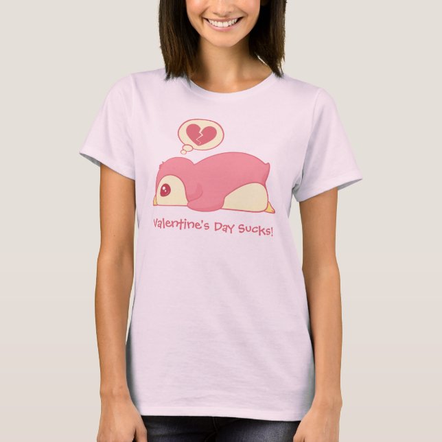 Camiseta Pingüino del día de las Anti-Tarjetas del día de (Anverso)